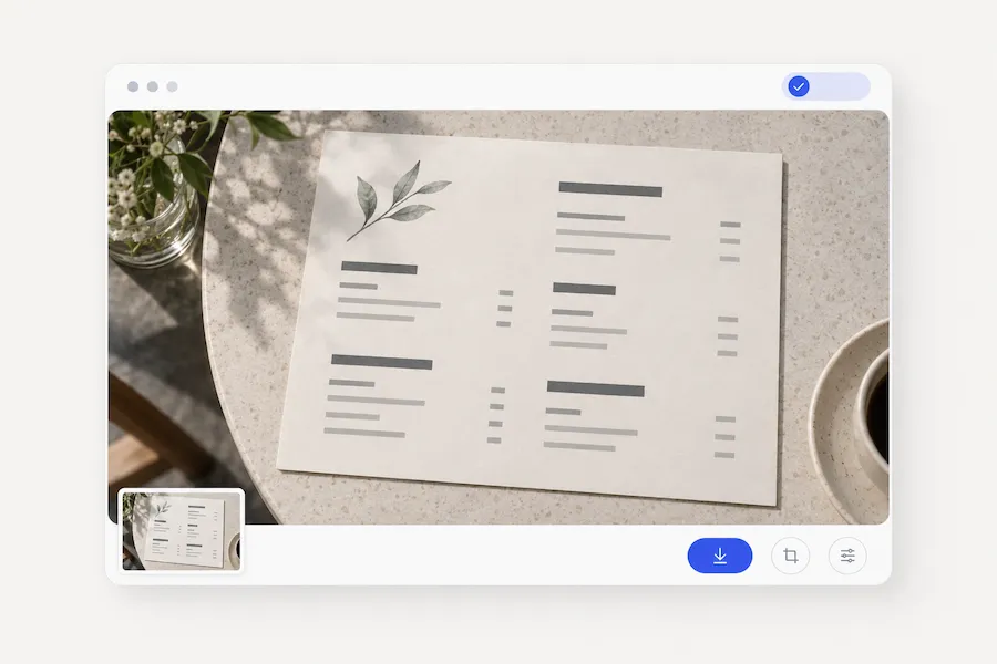 Review a translated image with its original layout preserved